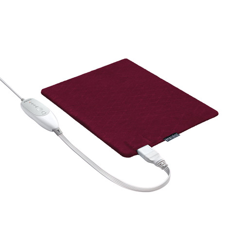 Angled view of the Homedics 12" x 15" Weighted Heating Pad with Humiditech